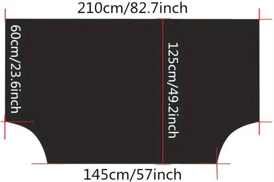 Nivard Freeze Cover Car - Couverture antigel voiture - Couverture de glace - Couvre pare-brise Antigel - Couverture de pare-brise-Couverture anti-glace - Couverture de neige - Protection solaire - Pare-soleil - Zwart