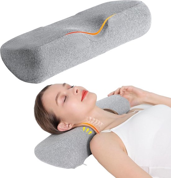 Pillow For Neck And Shoulder Pain NEVERA® Geheugenschuim Nekkussen - Ergonomisch Contour Kussen Voor Rug-, Zij- En Buikslapers Hoofdkussen Memory Foam