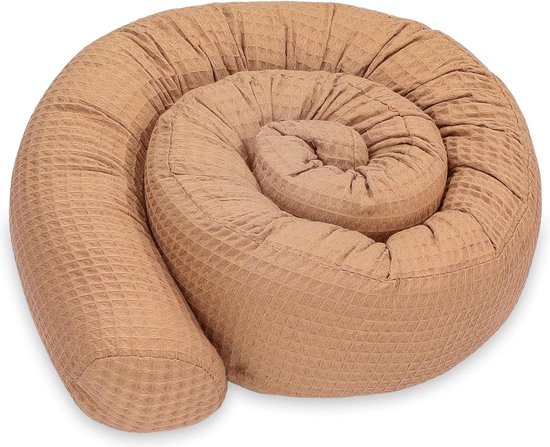 Nunubee Rolkussen, vlas, effen, zwangerschapskussen, nekkussen voor thuis, bed, bankkussen, 20 x 80 cm, groen