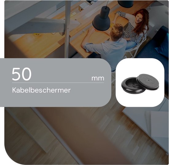 QUARKZMAN Geïsoleerde kabelbeschermer, 16,4 voet - 6 mm hoge temperatuur glasvezel mantel zwart