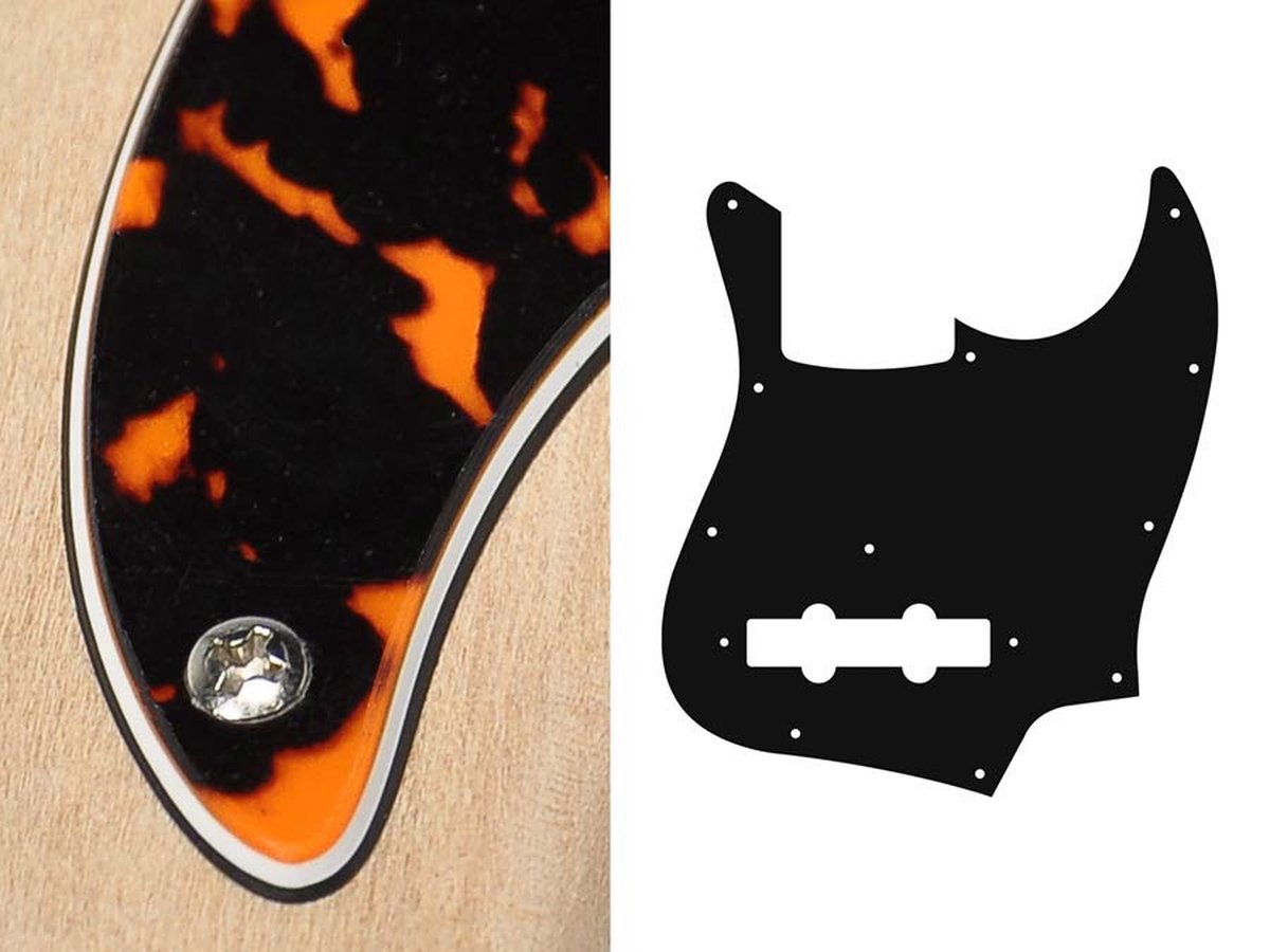 Boston JB-310-WCO pickguard, Jocker bass, standard, 3 ply, wildcat orange