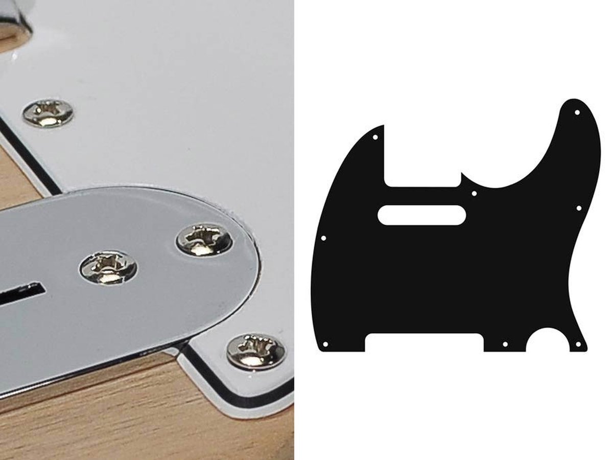 Boston TE-310-W pickguard, Teaser, standard, 3 ply, white