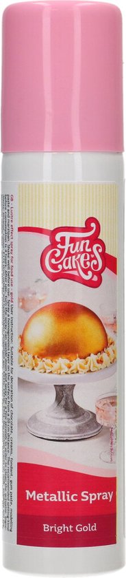 FunCakes - Spray Métallisé Comestible - Or Éclatant - 100ml