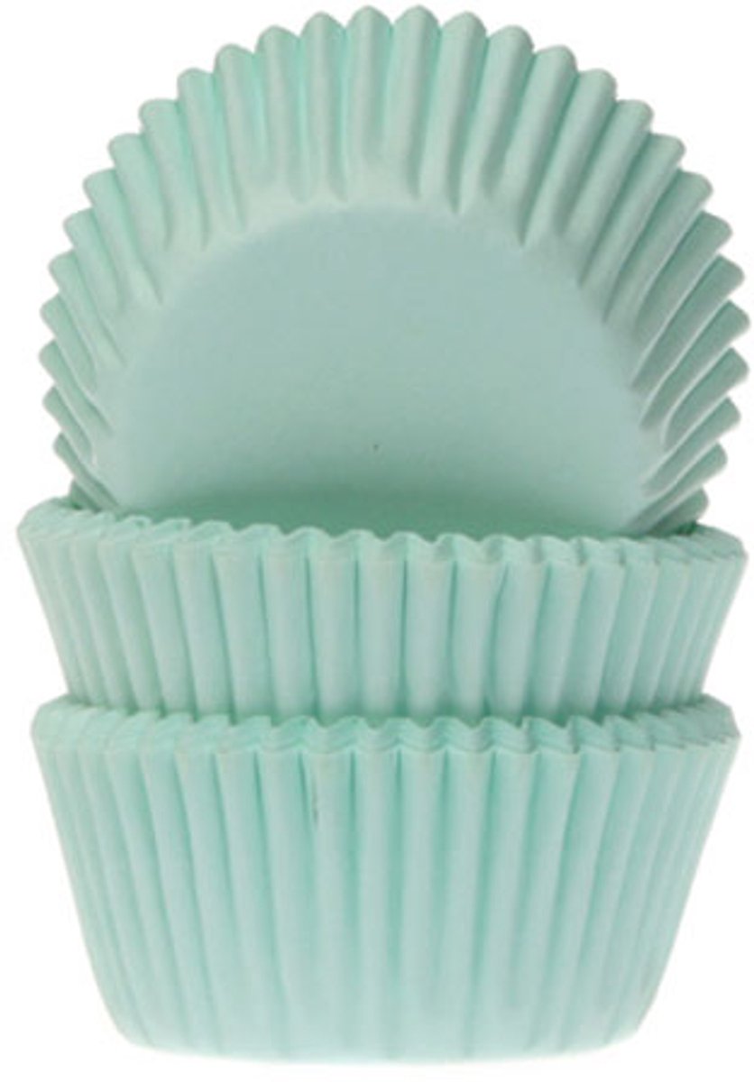 House of Marie Mini Cupcake Vormpjes - Baking Cups - Mint - pk/60