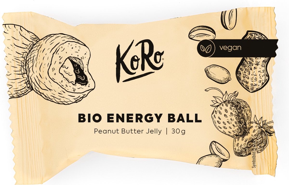 KoRo | Bio vegan energy ball peanut butter & jelly 14 x 30 g