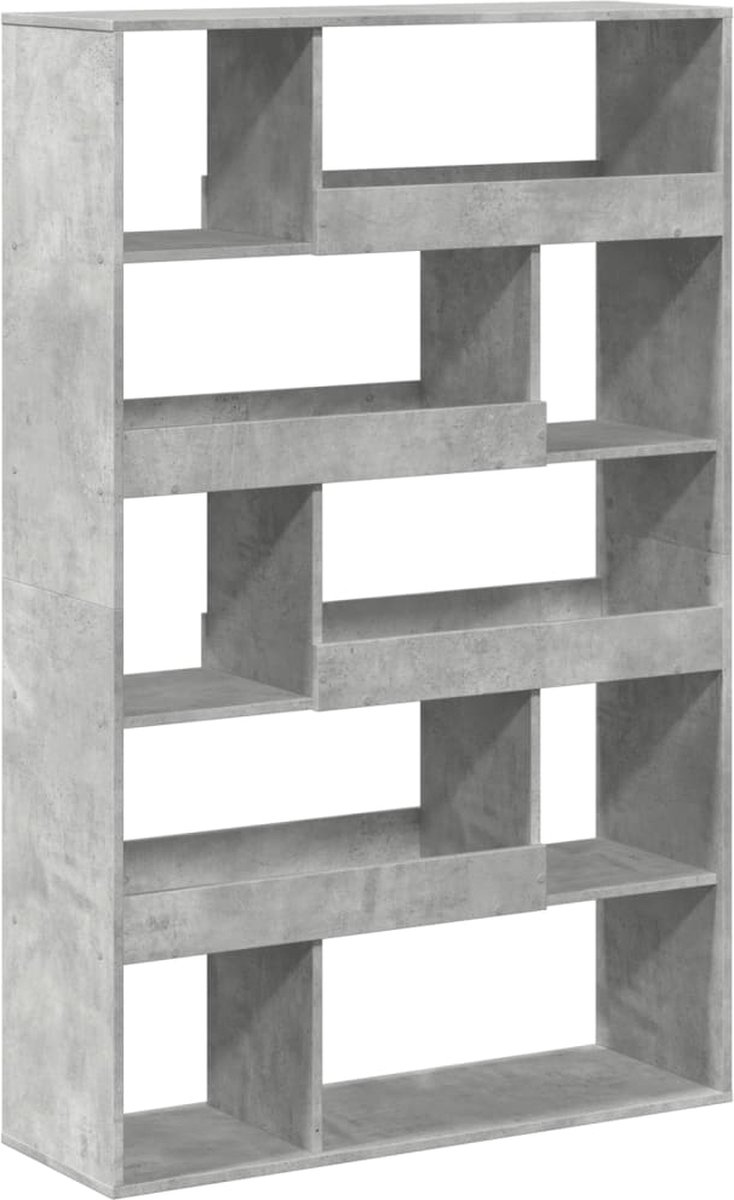 vidaXL Boekenkast - 100x33x156,5 - cm - bewerkt - hout - betongrijs
