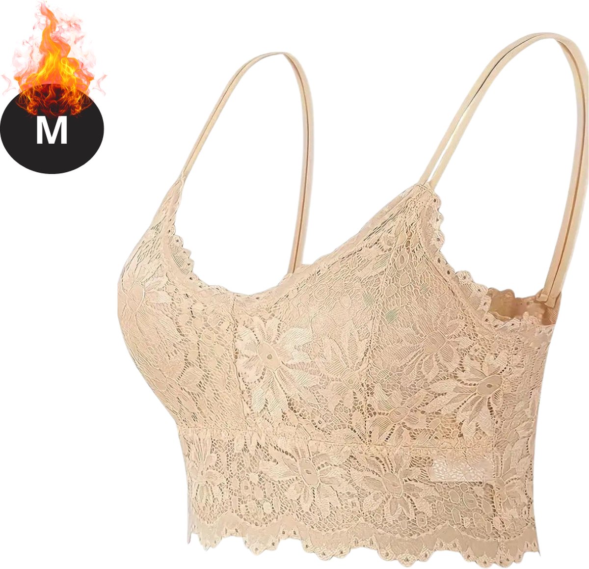 Nivard BH Zonder Beugel - Zonder Bandjes - Push-up Bh's - Comfort Beha - Comfortabel - Sterk - Beige