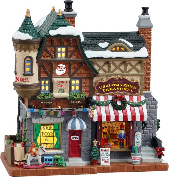 Lemax - 'Santa's List Toy Shop' - Verlicht gebouw - Exclusief adapter