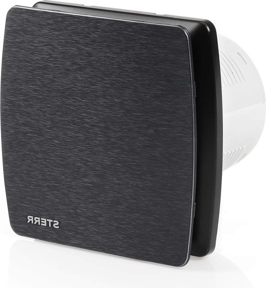 Badkamer Ventilator 100 mm met vochtsensor zwart stille badkamerventilator moderne... bol