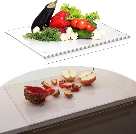Acryl Antislip Transparante Snijplank, Doorzichtige Snijplank For Keuken Met Lip Met Antislip, Acryl Snijplanken For Aanrecht (Size : 23.6 * 17.7in/ 60 * 45cm