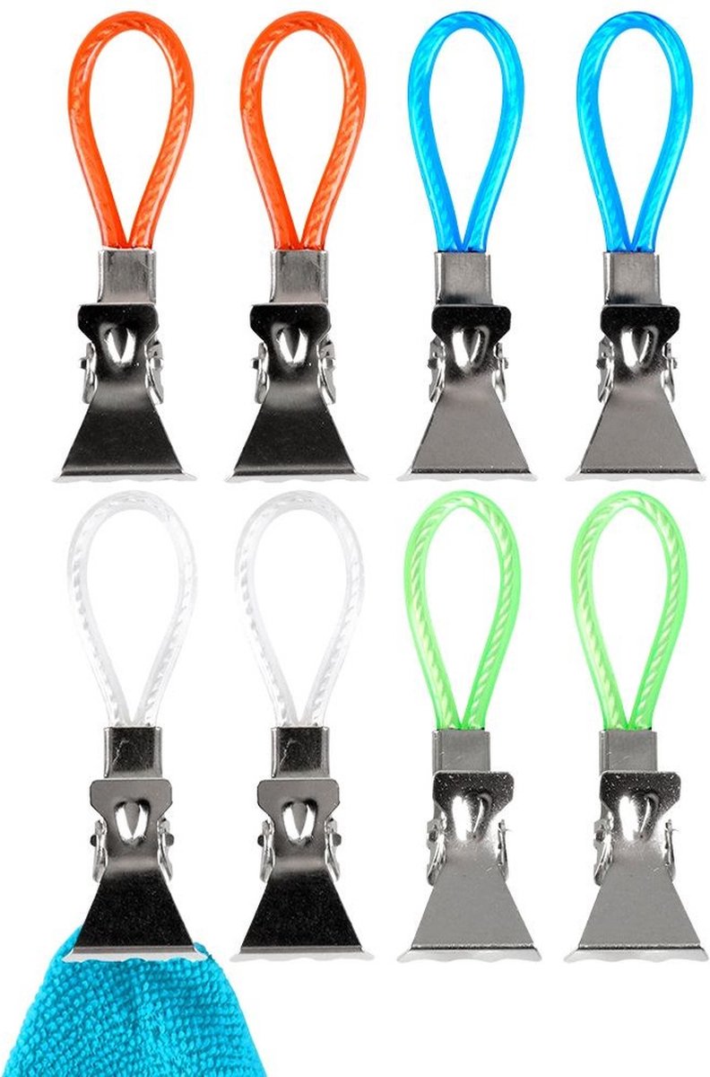 Handdoekclips 8 stuks - Handdoek Clips - Handdoekklem - Handdoekhouders