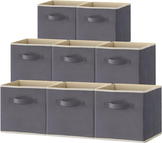 Lifewit 6-pack inklapbare kubus opbergdozen, decoratieve opbergmanden