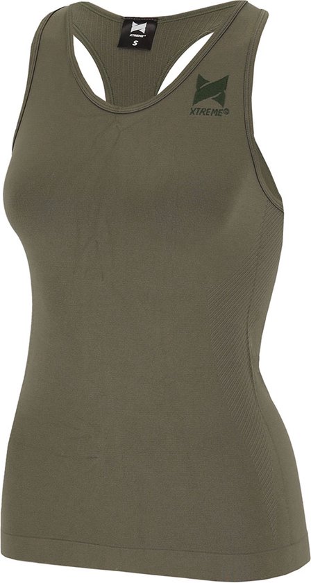Xtreme Sportswear Sport Singlet Women Army Green - Haut de Fitness - Taille L