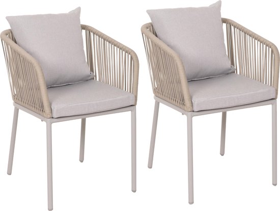 Savanna tuinstoel set van 4 | aluminium | antraciet