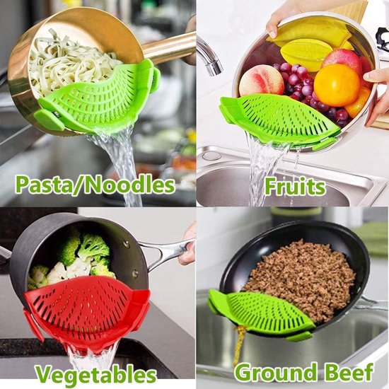 Passoire De Cuisine Pliable En Silicone Netrox - Sans BPA, Résistante Chaleur, Passe Lave-Vaisselle Avec Poignée