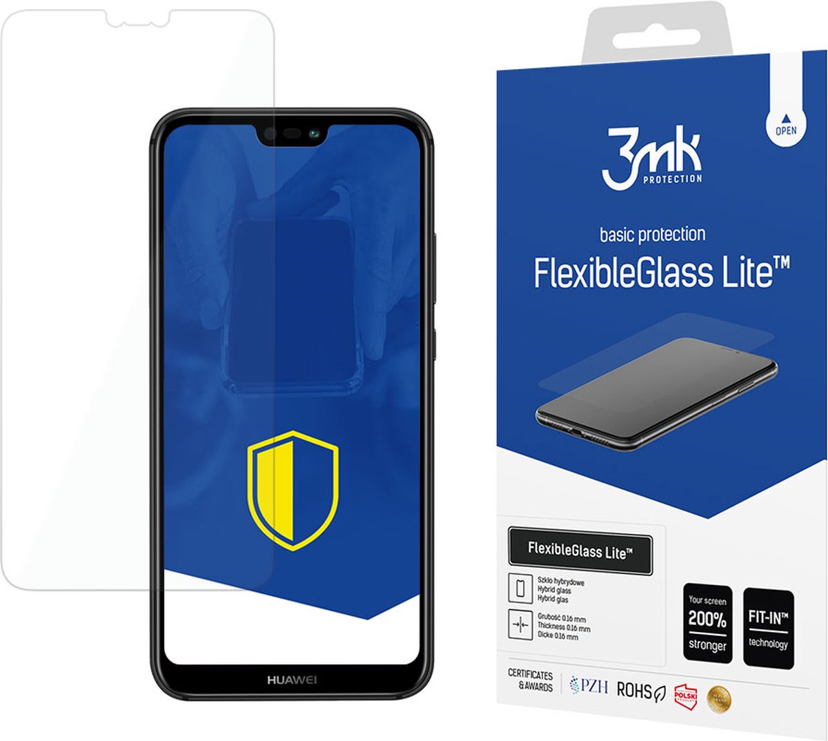Huawei P20 Lite - 3mk FlexibleGlass Lite