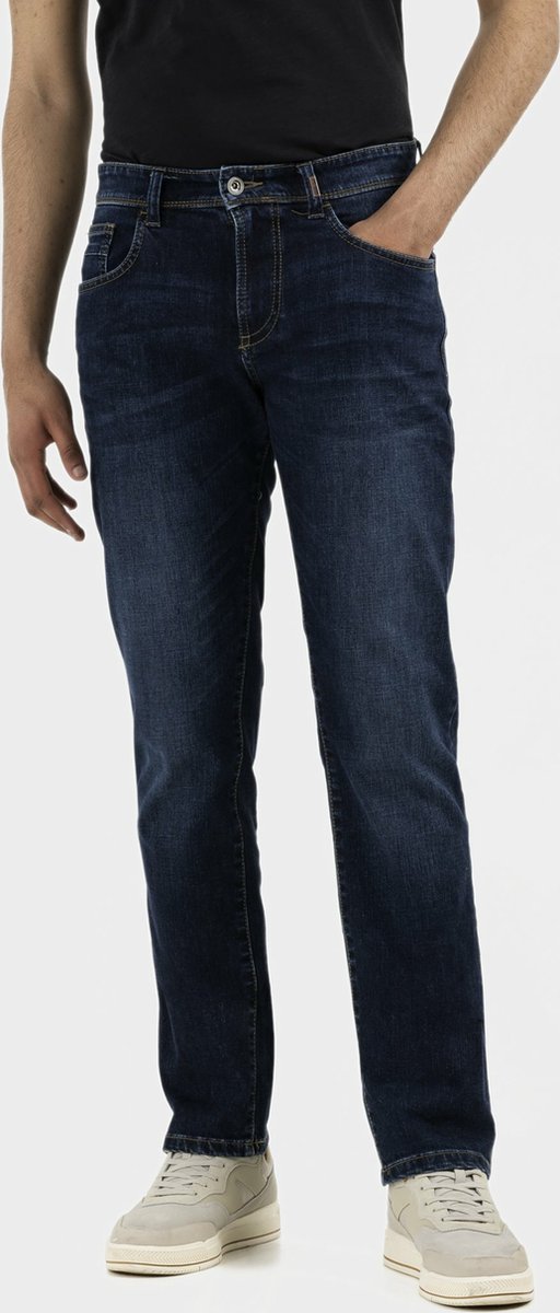 camel active Relaxed Fit 5-Pocket katoenen Jeans - Maat menswear-48/34 - Blau
