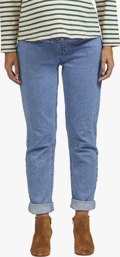 Naadloze zwangerschapsjeans met band bleu stone