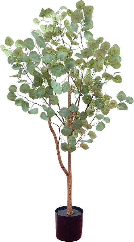 Arbre artificiel eucalyptus - hauteur 130cm | Arbre artificiel eucalyptus vert | Arbre artificiel d'eucalyptus pour l'intérieur