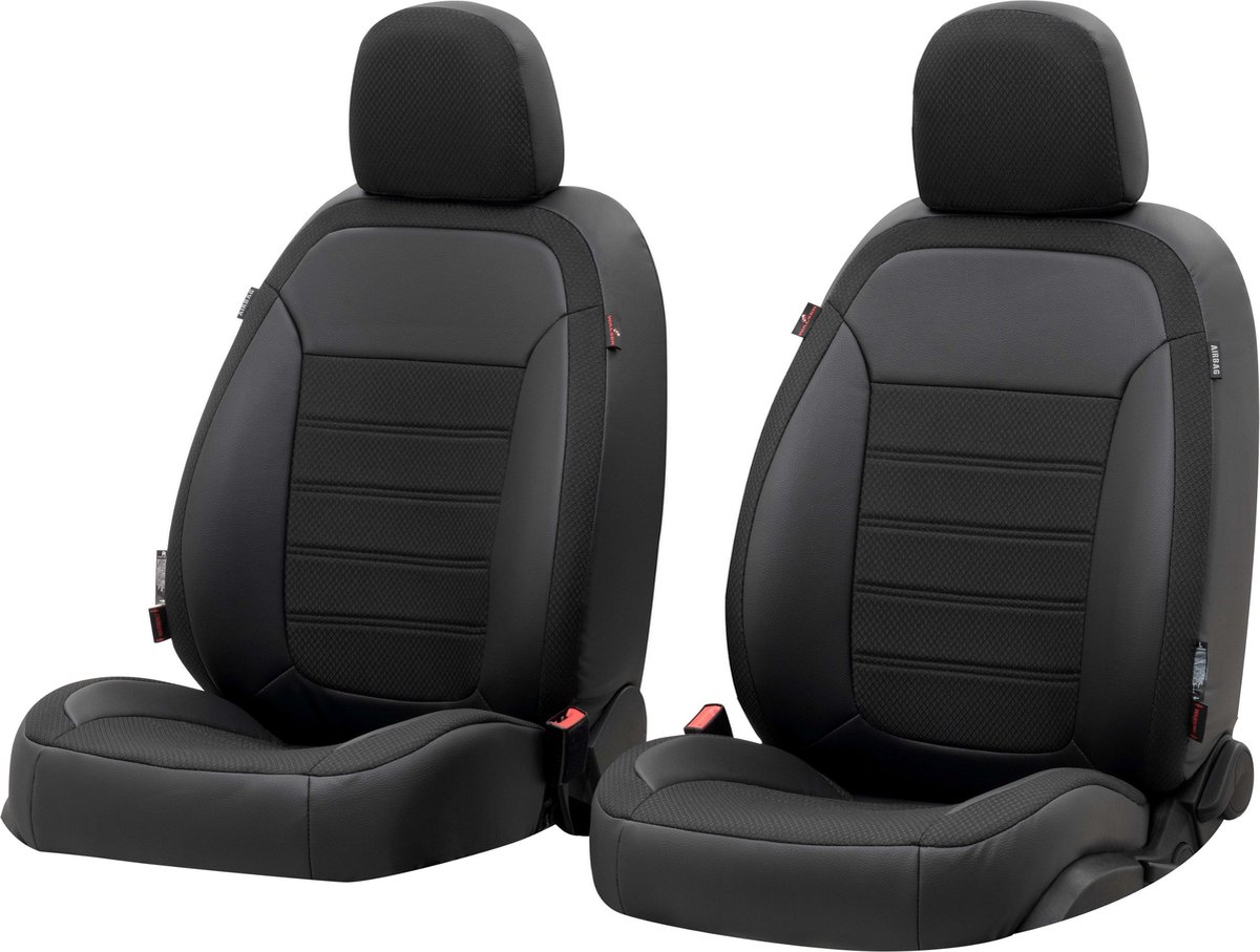 Walser Auto stoelbekleding Aversa geschikt voor Seat Leon 09/2012-Vandaag - 2 enkele zetelhoezen voor standard zetels