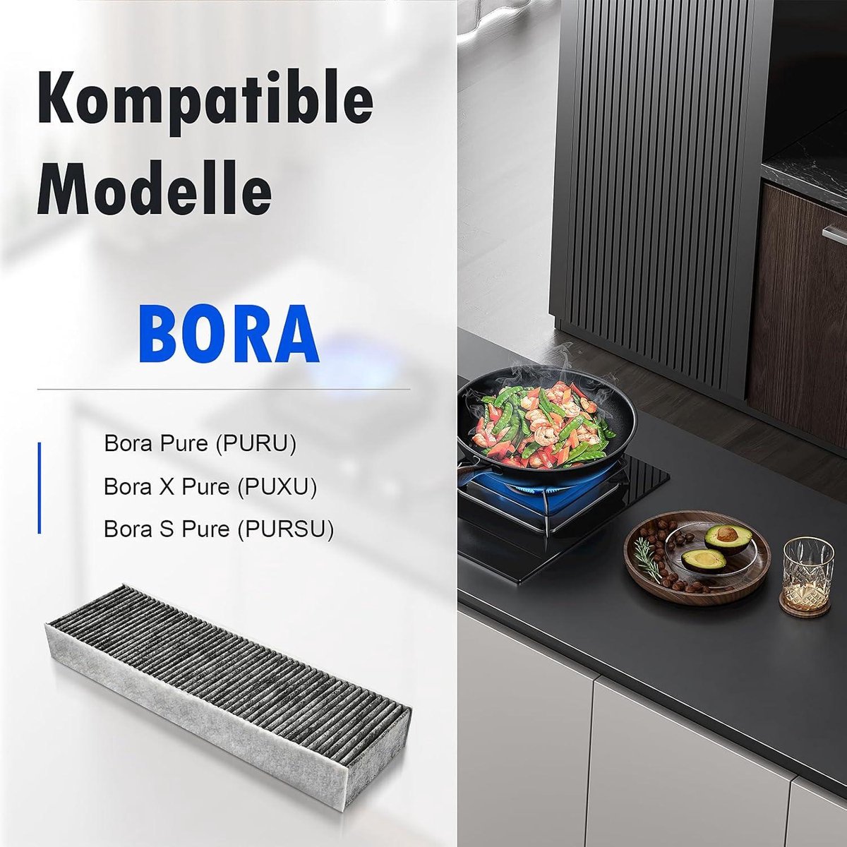 2 stuks actieve koolfilters voor Bora Pure/X Pure/S Pure, filter