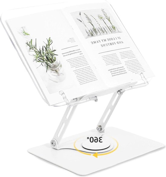 Decopatent® Verstelbare Boekenstandaard - Boekenhouder Voor Kookboek Kookboekstandaard Tablet Of Boek Standaard Bamboe Hout