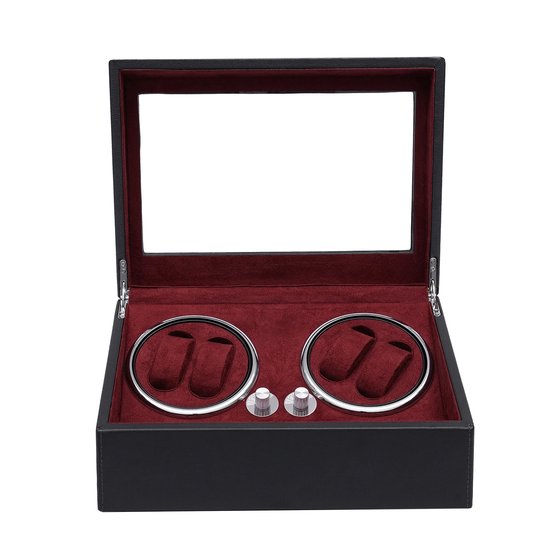 Olvy Luxe Watchwinder, Voor 4 Horloges, Horloge Opwinder, Watch Winder, Horlogebox