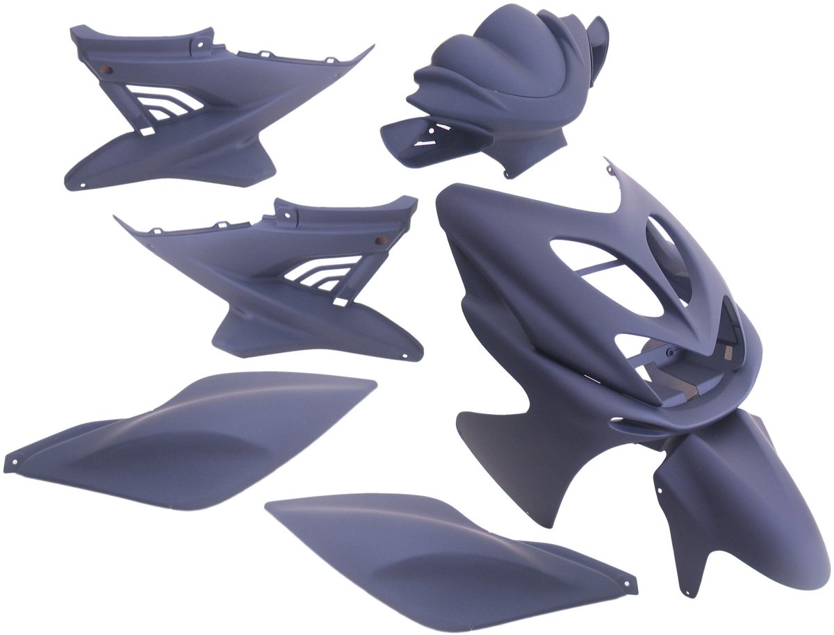 9-delige Edge fairing set voor Yamaha Aerox tot modeljaar 2014 - mat donkerblauw