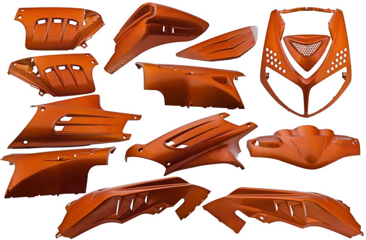 Plaatset 13-delig Edge voor Peugeot Speedfight 2 - oranje metallic