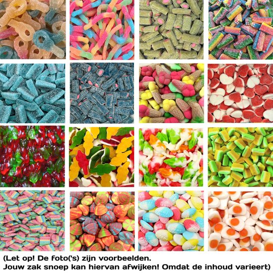 Mijn Snoepgoed - Gemixte Snoepjes - 1 Kilo - Tiktok Trend - Zoet & Zuur - Hard en Zacht - Schepsnoep - Snoepgoed - Snoep - Cadeautje - Geschenk - Voor Hem - Voor Haar