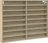 Vitrine vidaXL - Vitrines - 100 x 8,5 x 75 cm - Bois traité - Chêne Sonoma