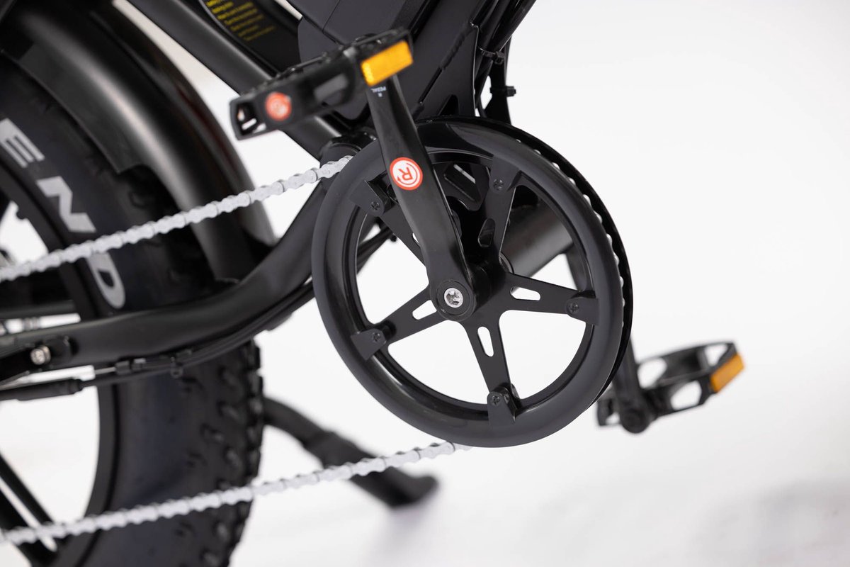 V20 Pro 2025| Elektrische Fatbike | 250W | Zwart | E-Bike | met voorrek | Hydraulische remmen | met achterzitje | 90% voor gemonteerd – foto 3