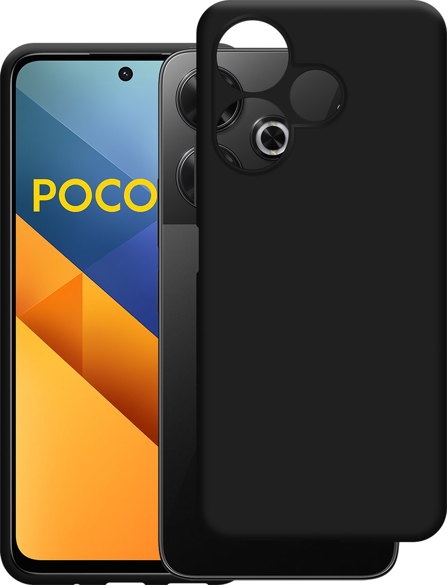 Cazy hoesje geschikt voor Xiaomi Poco M6 (4G) Hoesje Siliconen - Flexibele Case - Zwart