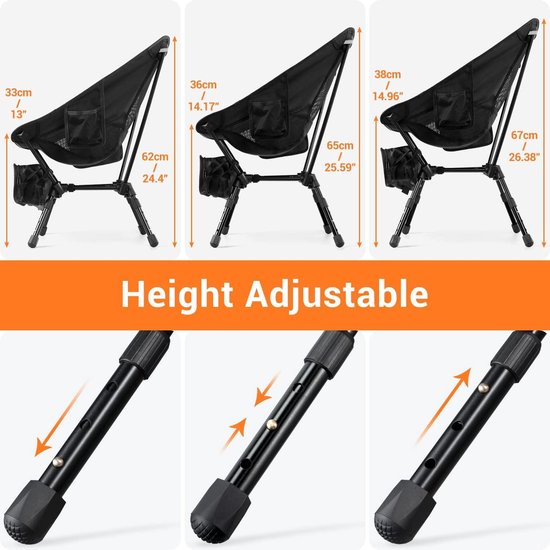 Campingstoel, Sportneer Compacte Ultralichte Kampstoelen Draagbare