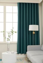 Maroyathome RUBEN - Gordijn - Verduisterend - met Ringen - kant en klaar - 144 x 180 cm - 144 cm breedte en 180 cm lengte - Donker Groen - 1 Stuk