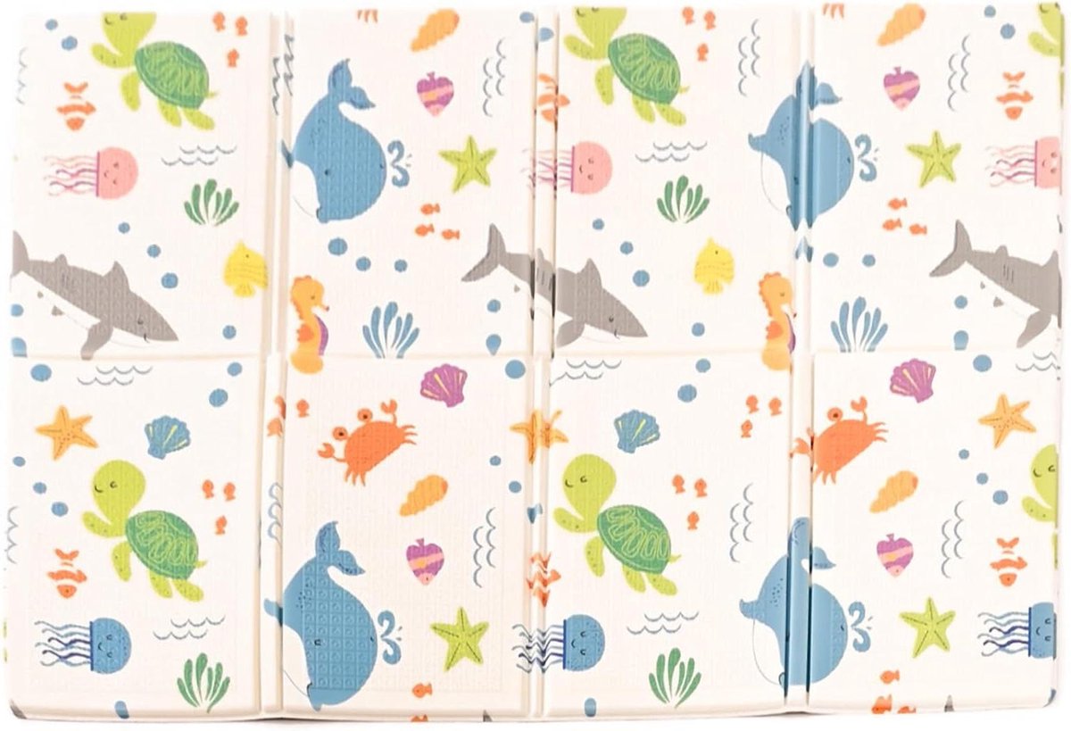 Speelmat Opvouwbare 12m x 90cm Dik Gewatteerde XPE-speelmat Sea Life Ontwerp