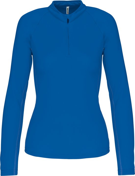 Foto: Proact sport top zip met lange mouwen voor dames pa336 sporty royal blue xl