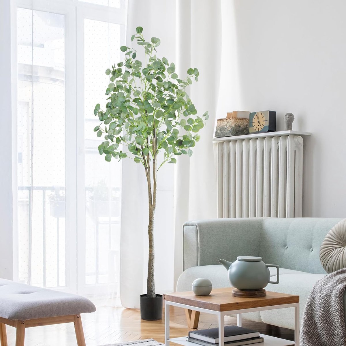 Goodivery ® Levensechte Grote Eucalyptus Kunstboom voor Binnen en Buiten, Ideaal voor Woon- en Werkruimtes