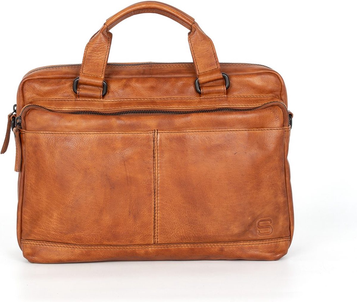Leren Laptoptas - Steven - Brandy Cognac
