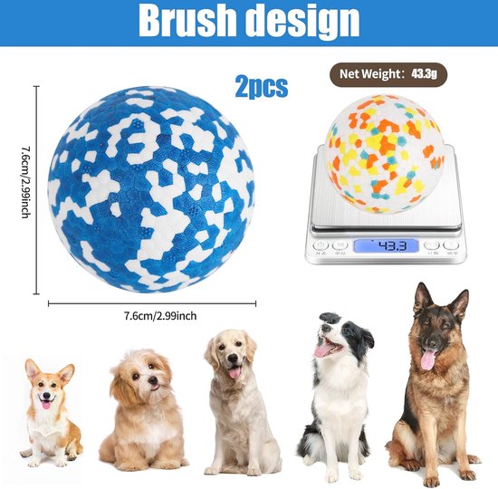 Aime Set de 2 Balles pour Chien Caoutchouc 100% Naturel