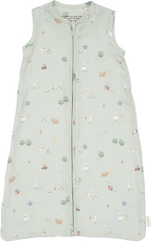 Slaapzak zomer hydrofiel 70 cm - Groen - Little Farm
