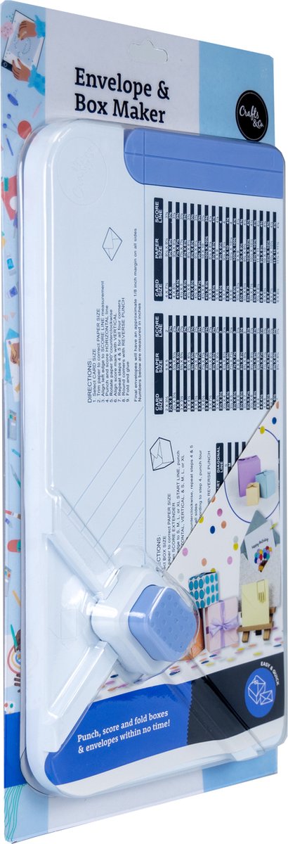 4 in 1 Plakboek Envelop Punch Board, Envelop Maker Punch Board, Kaart Envelop Scorebord met Inkeping Pen