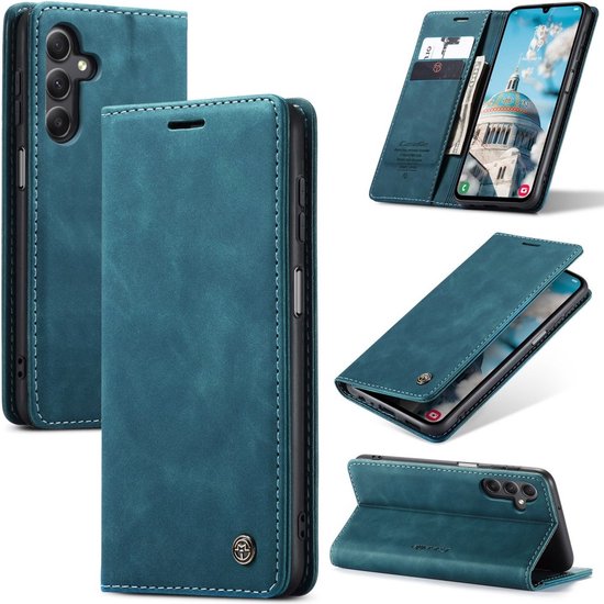CaseMe Hoesje - Geschikt voor Samsung Galaxy A16 Hoesje - CaseMe 013 Book Case - Blauw