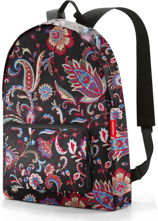 Reisenthel Mini Maxi Rucksack Rugzak - Opvouwbaar - 14L - Paisley Zwart