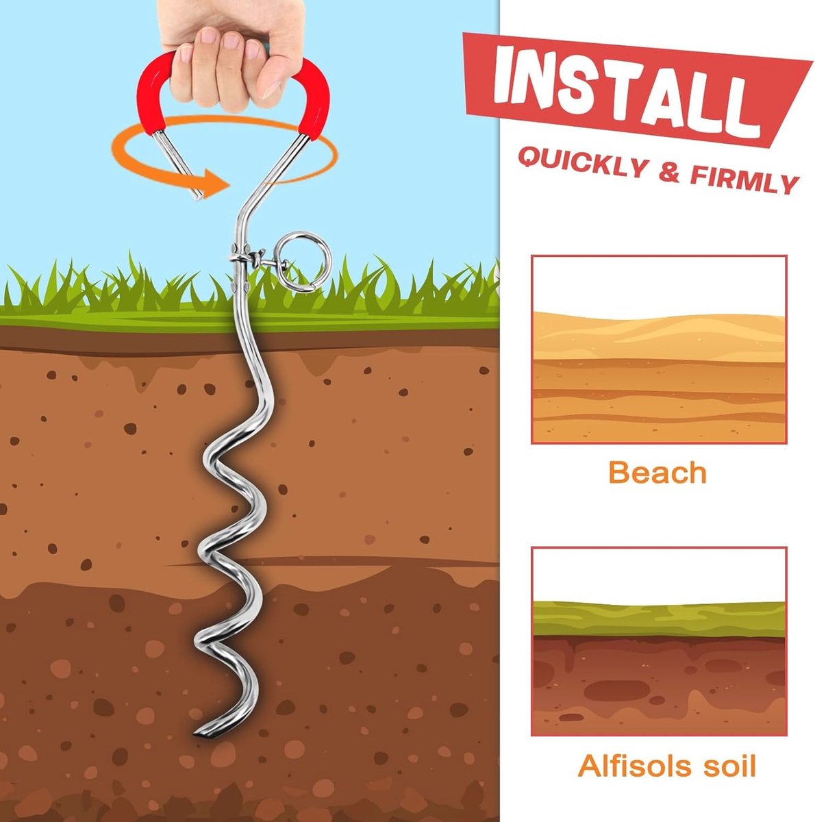 Goedkoopste Grondanker voor honden - veilig en mobiel aanleger voor buitengebruik