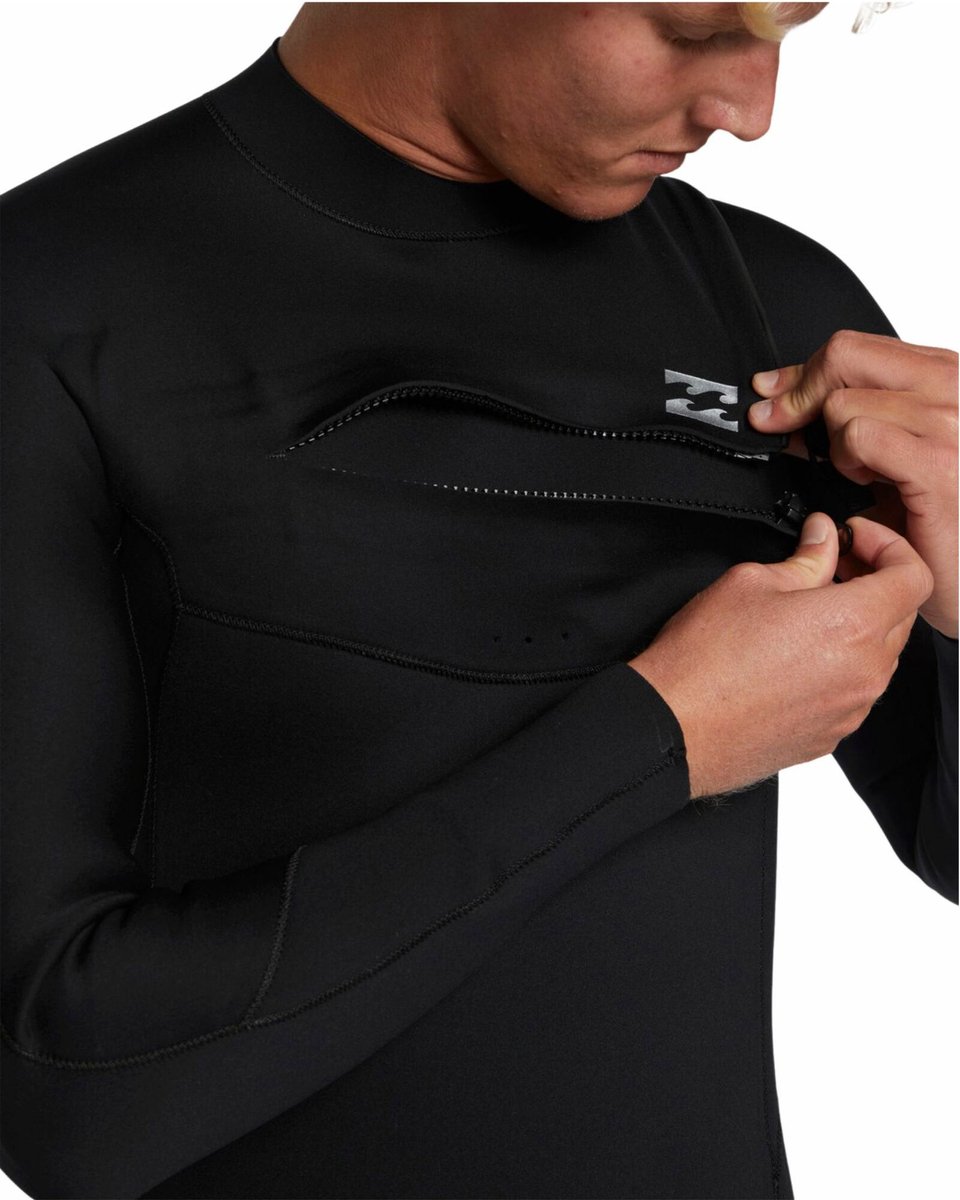 2025 Billabong Heren Foil 4/3mm Borst Ritssluiting Wetsuit