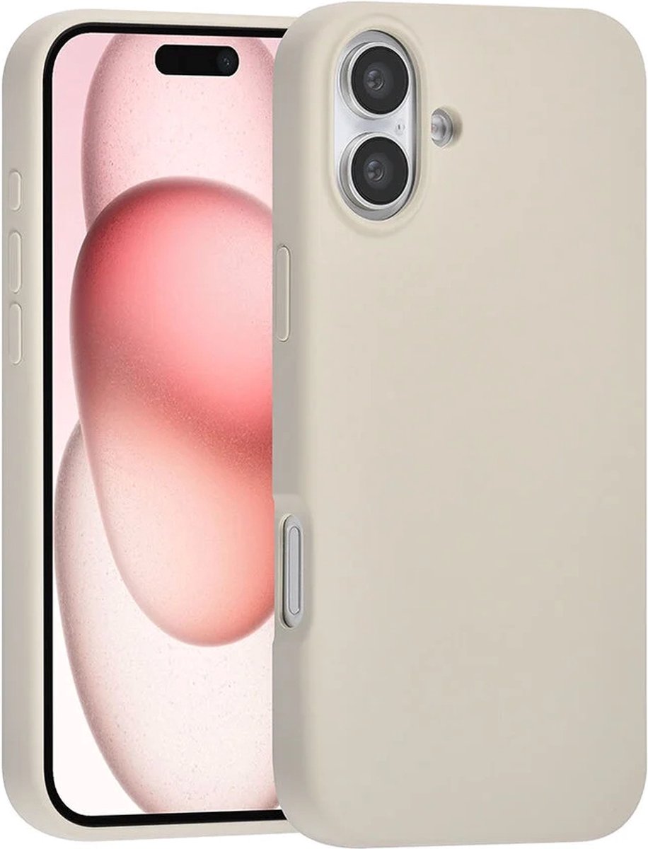 TUNIQ telefoonhoesje voor Apple iPhone 16 Plus - Siliconen backcover - Grijs
