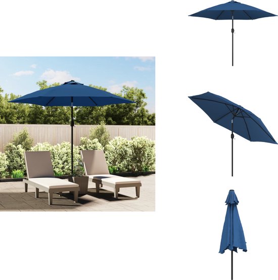 vidaXL Tuinparasol met Houten Paal Taupe Tuin Parasol Parasols Zonwering