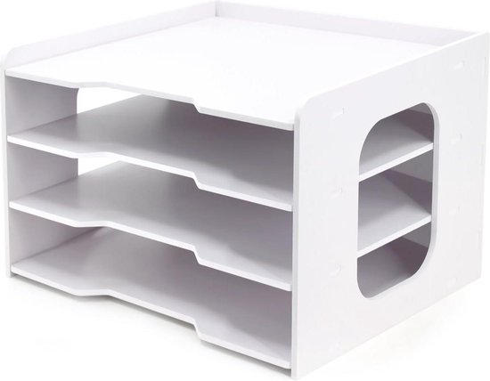 Scrapbook Paper Organizer - 4 Tier File Organizer voor Bureau - 12x12 | bol