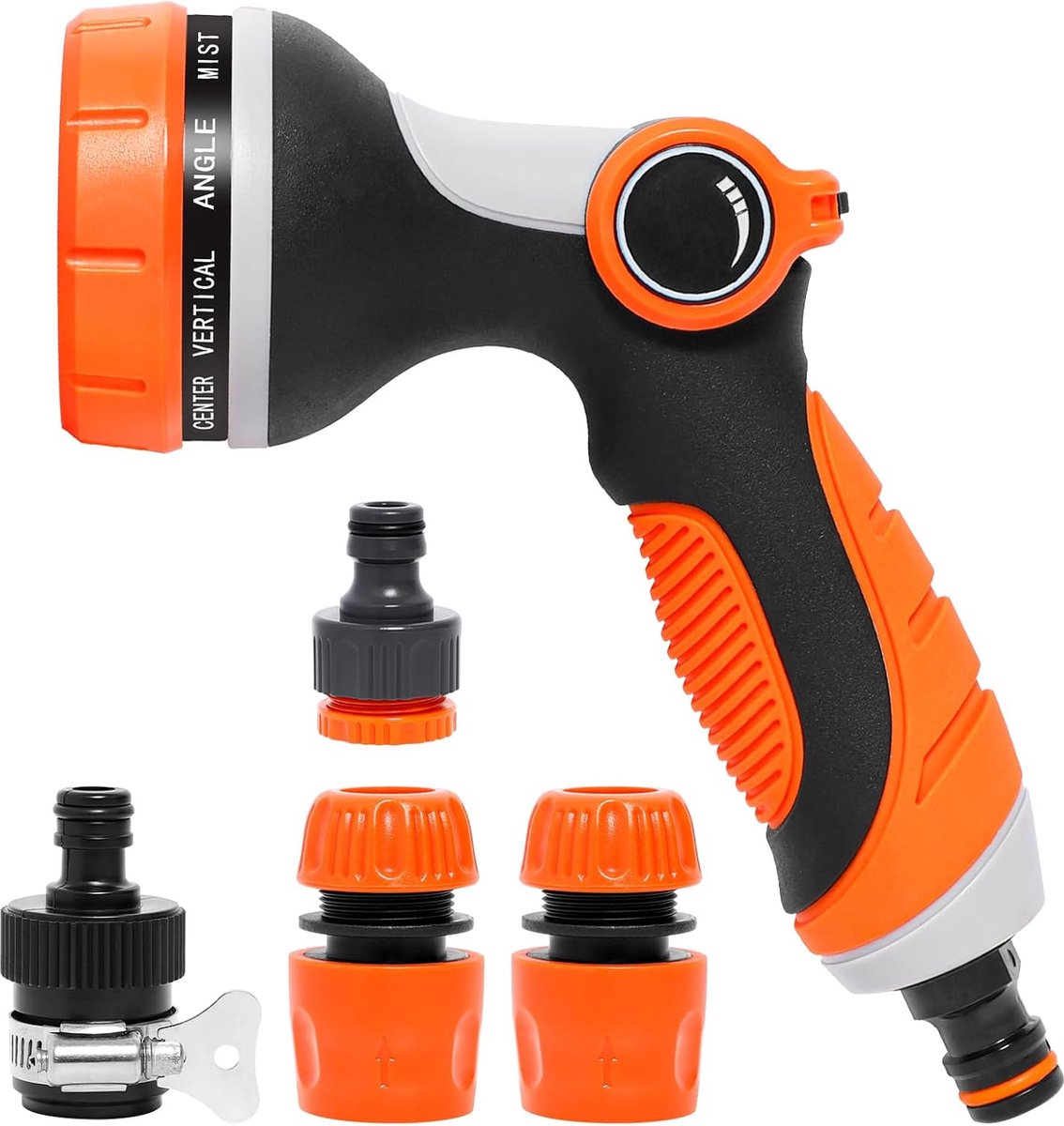 Multifunctionele Handdouche voor de Tuin met 10 Waterstanden, Hoge Druk Sproeikop